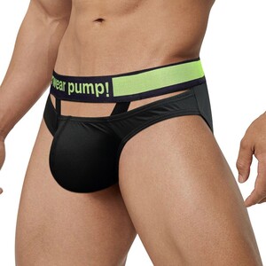 Фото - Чоловічі бріфи з вирізом Pump чорного кольору - Men box