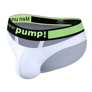 Фото - Чоловічі бріфи із вирізами від бренду Pump білого кольору - Men box