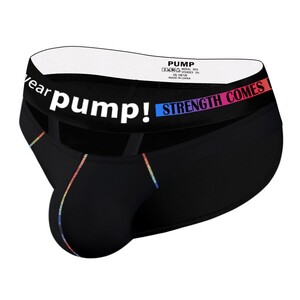 Фото - Труси бріфи з розрізами Pump чорного кольору - Men box