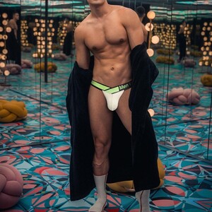 Фото - Чоловічі труси танга Pump сірого кольору - Men box