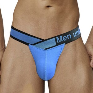 Фото - Яркие мужские трусы танга Pump синего цвета - Men box