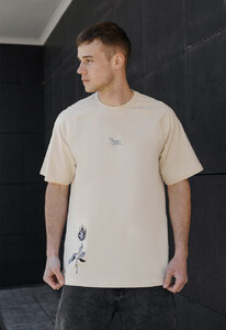 Фото - Бежевая футболка с розой Staff logo & rose - Men box