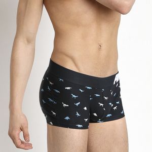 Фото - Черные боксеры с динозаврами Pink Hero - Men box