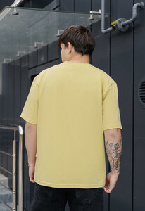 Фото - Светло-желтая футболка Staff light yellow oversize - Men box