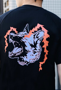 Фото - Чорна футболка з принтом вовка Staff wolf - Men box