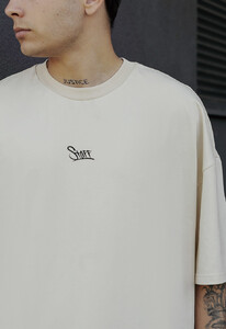 Фото - Оверсайз футболка молочного кольору Staff milk logo oversize - Men box