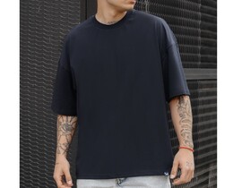 Фото - Темно-синя оверсайз футболка Staff navy basic oversize - Men box