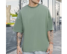 Фото - Оверсайз футболка зеленого кольору Staff green basic oversize - Men box