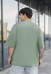 Фото - Оверсайз футболка зеленого цвета Staff green basic oversize - Men box