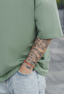 Фото - Оверсайз футболка зеленого цвета Staff green basic oversize - Men box