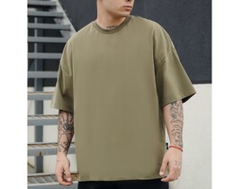 Фото - Оверсайз футболка кольору хакі Staff khaki basic oversize - Men box