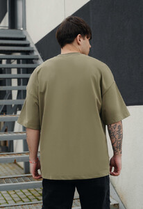 Фото - Оверсайз футболка кольору хакі Staff khaki basic oversize - Men box
