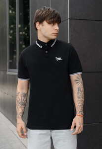 Фото - Мужское черное поло с вышивкой Staff black logo2 - Men box