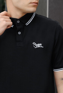 Фото - Мужское черное поло с вышивкой Staff black logo2 - Men box