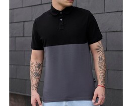 Фото - Двухцветная футболка-поло black & graphite - Men box