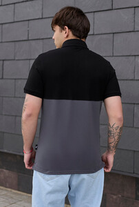 Фото - Двухцветная футболка-поло black & graphite - Men box