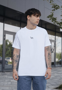 Фото - Базова біла футболка з лого Staff white logo - Men box