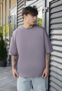 Фото - Темно-фіолетова футболка Staff dark viola basic oversize - Men box