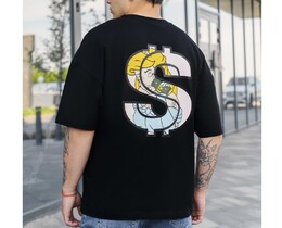 Фото - Повсякденна молодіжна футболка Staff dollar sign oversize - Men box