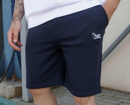 Фото - Темно-синие шорты с брендированным лого Staff dje navy logo - Men box