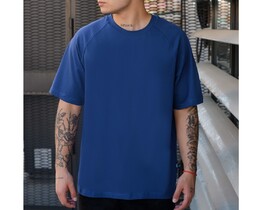 Фото - Однотонна чоловіча футболка Staff navy reglan - Men box
