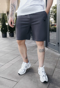 Фото - Літні бавовняні шорти сірого кольору Staff dje gray logo - Men box