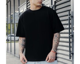 Фото - Всесезонна оверсайз футболка Staff black oversize - Men box