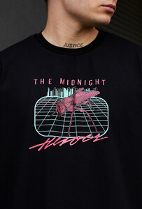 Фото - Бавовняна чорна футболка з принтом Staff midnight oversize - Men box
