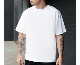Фото - Біла оверсайз футболка Staff white basic2 oversize - Men box
