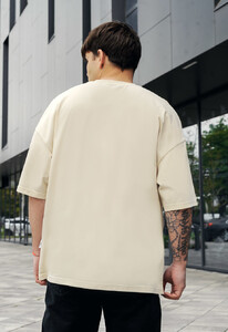 Фото - Футболка молочного кольору із принтом Staff Japan oversize - Men box