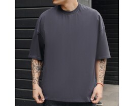 Фото - Футболка темно-сірого кольору Staff dark gray basic oversize - Men box