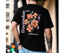 Фото - Чорна футболка з рослинним принтом Staff dayseeker - Men box