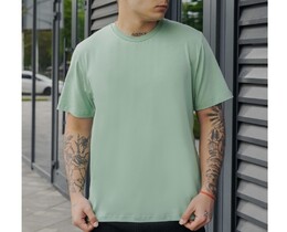 Фото - Світло-зелена унісекс футболка Staff light green basic - Men box