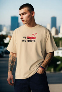 Фото - Оверсайз футболка з текстовим принтом Staff future oversize - Men box