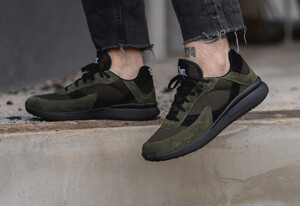 Фото - Двухцветные мужские кроссовки Staff khaki & black - Men box