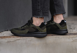 Фото - Двухцветные мужские кроссовки Staff khaki & black - Men box