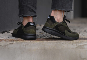 Фото - Двухцветные мужские кроссовки Staff khaki & black - Men box