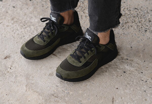 Фото - Двухцветные мужские кроссовки Staff khaki & black - Men box