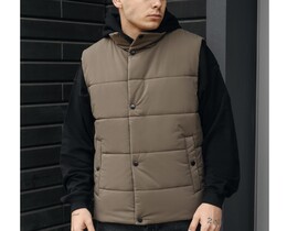 Фото - Однотонна коричнева жилетка Staff cli brown - Men box
