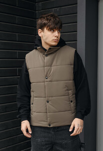 Фото - Однотонная коричневая жилетка Staff cli brown - Men box