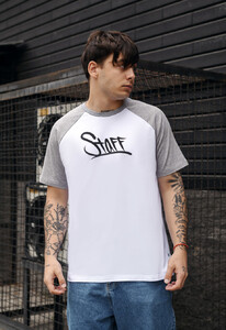 Фото - Брендована футболка Staff logo white & gray melange - Men box