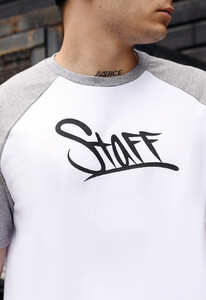 Фото - Брендована футболка Staff logo white & gray melange - Men box