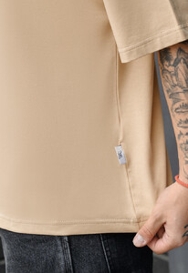 Фото - Молодіжна оверсайз футболка Staff beige basic oversize - Men box