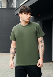 Фото - Чоловіча футболка кольору хакі Staff khaki basic - Men box