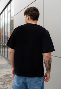 Фото - Чорна футболка з білим принтом Staff hope oversize - Men box