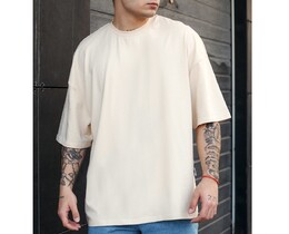 Фото - Футболка молочного кольору Staff milk basic oversize - Men box
