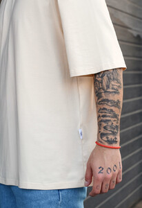 Фото - Футболка молочного кольору Staff milk basic oversize - Men box