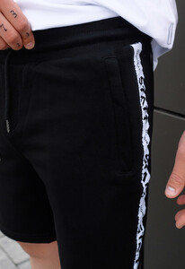 Фото - Трикотажные шорты с лампасами Staff black lampas logo2 - Men box