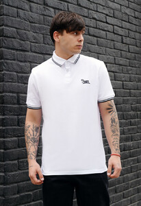 Фото - Белое поло с черным логотипом Staff white logo - Men box