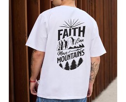 Фото - Оверсайз футболка з принтом на спині Staff faith oversize - Men box